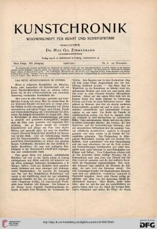 Heft 6 (22. November 1900)