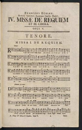 1-3, Missa I. De Requiem - Tenore