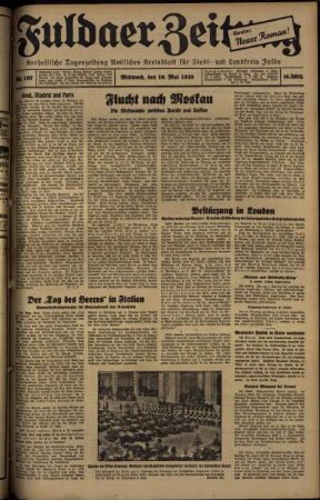 Ausgabe vom Mittwoch, den 10. Mai 1939.