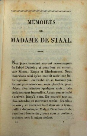 Mémoires de Madame de Staal, (Mlle Delaunay) : ecrits par elle-même, 2