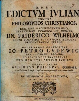 Edictum Iuliani contra philosophos Christianos