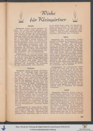 Winke für Kleinkräuter.