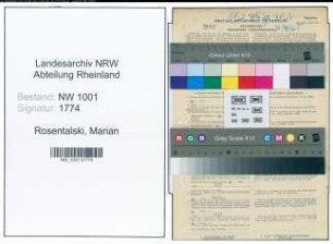 Entnazifizierung Marian Rosentalski, geb. 03.02.1892 ()