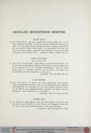Gemälde neuzeitiger Meister (Nr. 46-105)