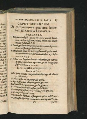 Caput Secundum. De computatione graduum secundum ius Civile & Canonicum.