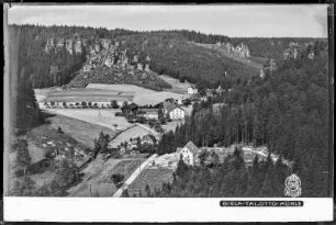 Blick auf den Gasthof Ottomühle im Rosenthal-Bielatal