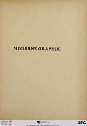 Moderne Graphik (Nr. 1-525)