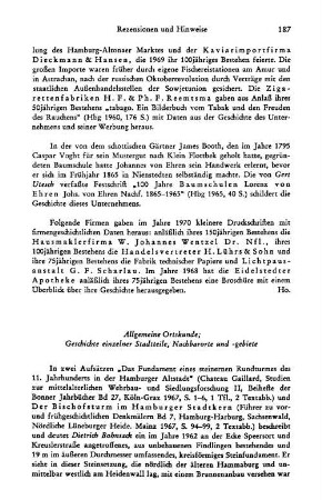 Utesch, Gert :: 100 Jahre Baumschulen Lorenz von Ehren Johs. von Ehren Nachf. 1865 - 1965 : Hamburg, 1965