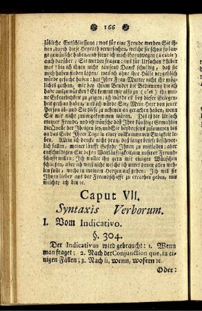 Cap. VII. Syntaxis Verborum.