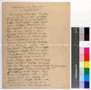 Eigenhändiges Manuskript "Monismus und Papismus" des Philosophen Ernst Haeckel
