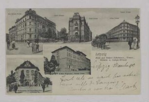 Leipzig. Blick auf Robert Schumann-, Grassi-, Simson- u. Lampe-Strasse