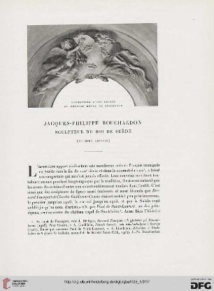 5. Pér. 11.1925: Jacques-Philippe Bouchardon, [1] : sculpteur du roi de Suéde