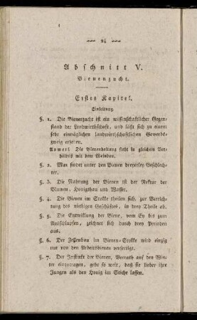 Abschnitt V. Bienenzucht.