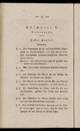 Abschnitt V. Bienenzucht.