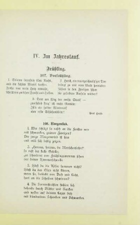 IV. Im Jahreslauf
