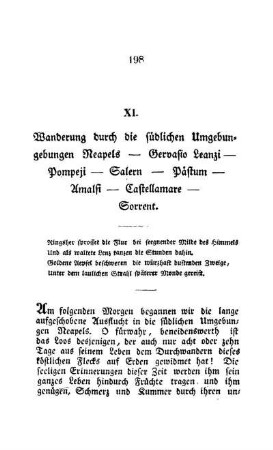 XIV. - Wanderung durch die südlichen Umgebungen Neapels - Gervasio Leanzi - Pompeji - Pästum - Amalfi - Castellamare - Sorrent -