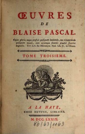 Oeuvres De Blaise Pascal. 3