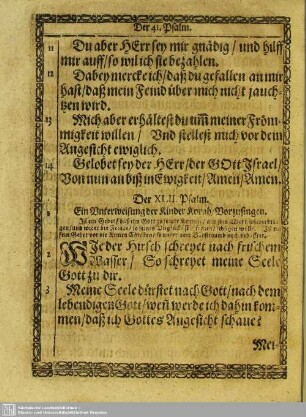 Der XLII. Psalm