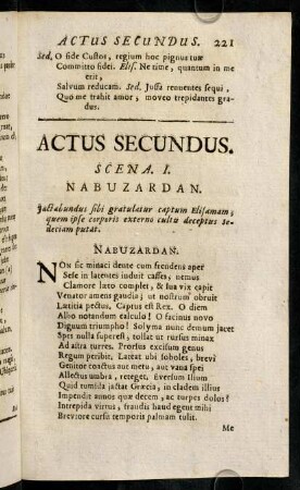 221-229, Actus Secundus.