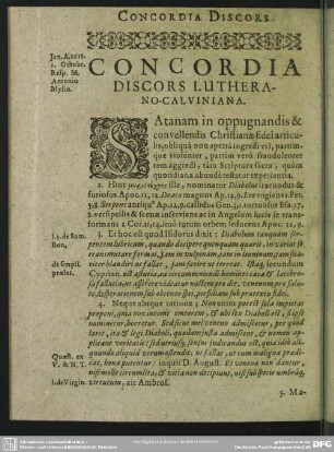 Concordia Discors Lutherano-Calviniana