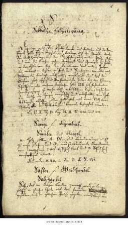 Fragment eines juristischen Glossars (vermutlich Johann Christian Hellbach)