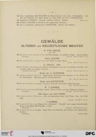 Gemälde Älterer und Neuzeitlicher Meister (Nr. 288-357)