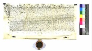 Kaspar Bernhard von Rechberg stellt dem Grafen von Helfenstein einen Lehenrevers aus über Lehengüter zu Donzdorf, Reichenbach und Hürbelsbach.