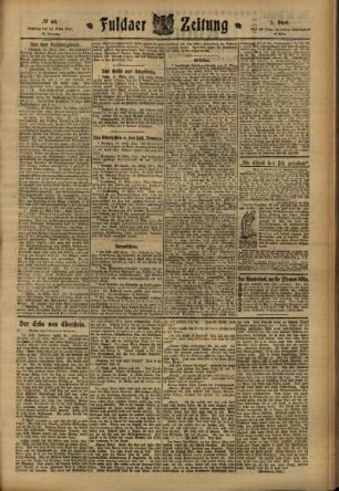Zweite Ausgabe vom Dienstag, den 14. März 1911.