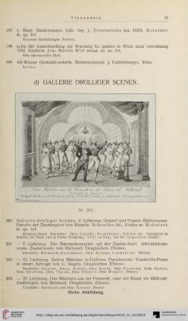 d) Gallerie Drolliger Scenen (Nr. 200-214)