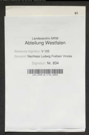 1 Brief der Schwägerin Louise Vincke (Schwester Ludwigs)