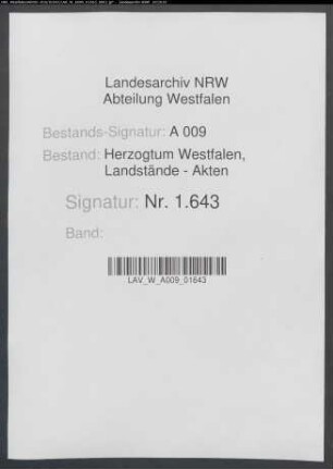 Landpfennigmeistereirechnungen 1685; Rezesse über die Abnahme der Rechnungen