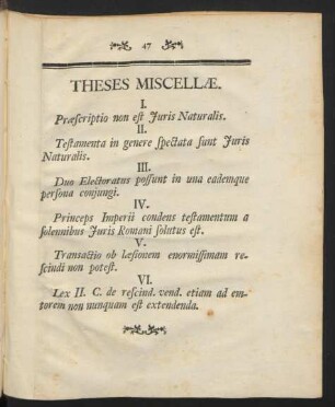 Theses Miscellae