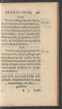 Quod Auxilium Divinum implorandum sit ante concionem, ex Augustino. Cap. VII.