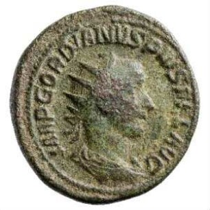 Münze, Dupondius, 244 n. Chr.
