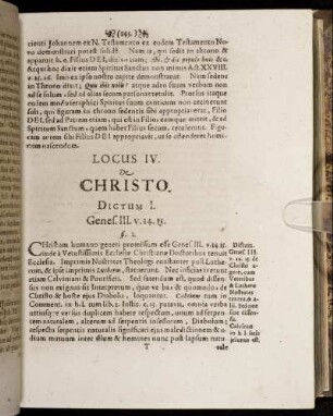Locus IV. De Christo.