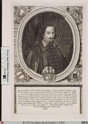Bildnis Philipp Adolph (von Ehrenberg), 1623-31 Fürstbischof von Würzburg