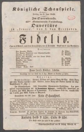 Fidelio : Oper in 2 Abteilungen
