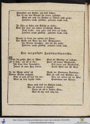 Der vergnügte Handwerkspursche.