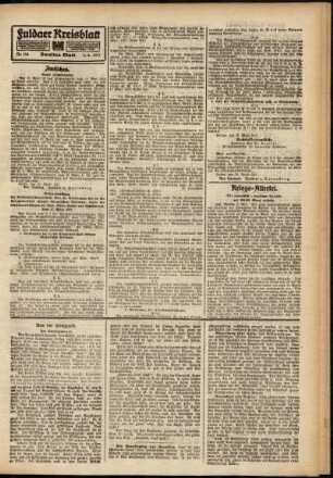 Zweite Ausgabe vom Samstag, den 05. Mai 1917.