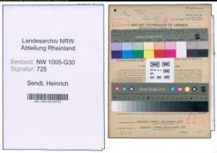 Entnazifizierung Heinrich Sendt , geb. 09.07.1899 (Transportunternehmer)