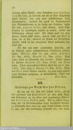 Beiträge zur Geschichte des Oybins