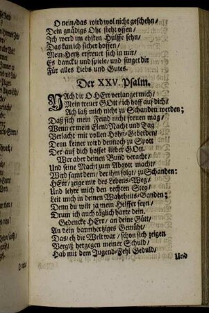 Der XXV. Psalm