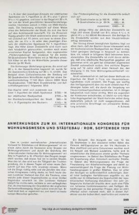 4: Anmerkungen zum XII. Internationalen Kongress für Wohnungswesen und Städtebau, Rom, September 1929