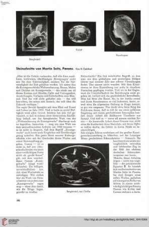 56: Steinschnitte von Martin Seitz, Passau