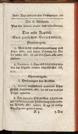 Der II. Abschnitt. Von der Syntaxi ornata und Idiotismorum.