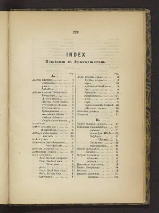 Index Nominum et Synonymorum