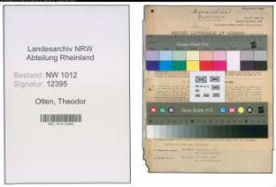 Entnazifizierung Theodor Otten , geb. 15.02.1896 (Amtsinspektor)