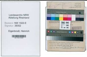 Entnazifizierung Heinrich Eigenbrodt , geb. 19.02.1900 (Bankangestellter)