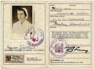 Dienstausweis des Deutschen Roten Kreuzes der Stadt Graudenz - Personenkonvolut
