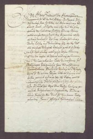 Markgraf Georg Friedrich von Baden-Durlach leiht von der Gemeinde Britzingen 708 fl. auf vier Jahre unverzinslich, von da ab zu 5% Zins